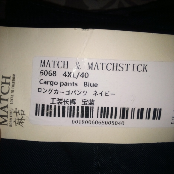 Match and match stick cargo pants 4xl/40 blue, black and grayish black - Picture 4 of 6